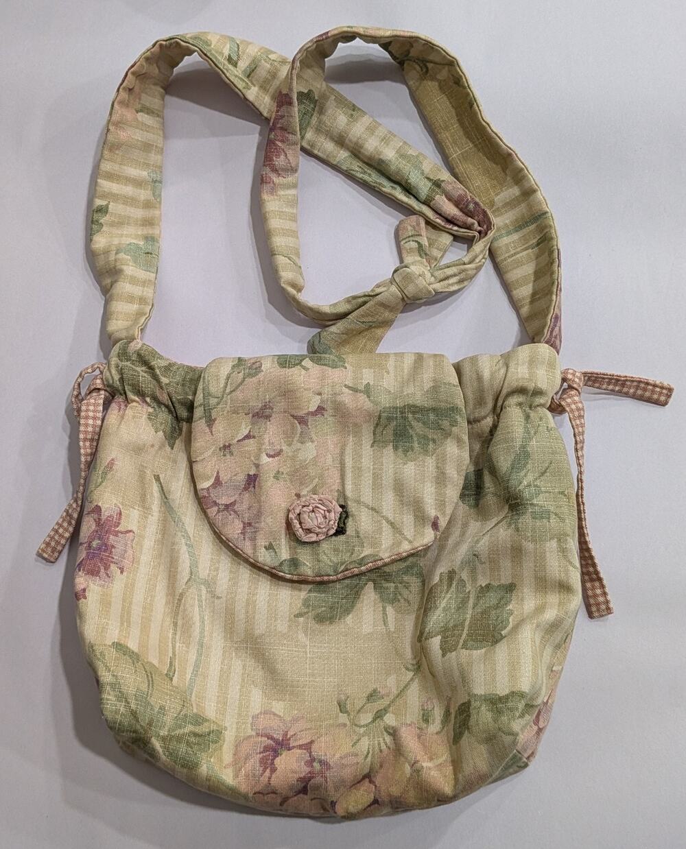 Vintage Crossbody Fabric Floral Shoulder Bag Cottagecore Whimsigoth Lagenlook